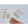 Yuxuanish Rose Gold Roman Numerals (4cm) & Dashes (3cm) for