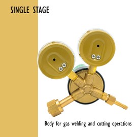 JZWELD Oxygen Regulator, Oxygen Regulator for Torch, Oxygen Gauge CGA 540 Inlet Connection