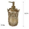 Victoria Rose Satin Gold Lotion Soap Dispenser for Bathroom or