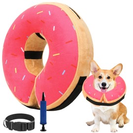 SCHIB Collar de Recuperación para Perro, Collar Inflable de Recuperación para Gato y Perro, Dona para Perro Collares de Isabelino, Ajustables Después de La Cirugía Evitar Mordida y Arañazo
