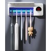 HouseGem Toothbrush Holder, Timer Function, 2000mAh Rechargeable Cordless Wall-Mounted Bathroom