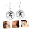 BESPORTBLE Disco Ball Dangle Earrings for Women Retro Neon Light