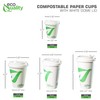 12 oz Compostable Paper Cups with White Dome Lids -
