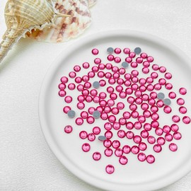 Mulutoo 400Pcs Hotfix Rhinestones Bulk, Crystal Clear AB Rhinestones for Crafts Clothes DIY Decoration,SS30,6-6.2MM(XS022 - Rose Red)