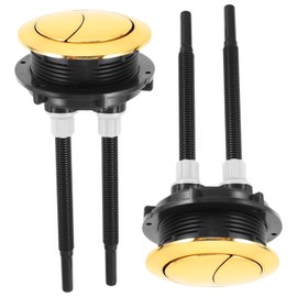 Operitacx 2 Stücke Toilettenspülknopf Ersatz Doppeldruck Wasser Tank Tasten Abs Material Runder Druckknopf Wasserersparendes Design Badezimmer Zubehör
