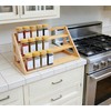 Rasydyn Bamboo Spice Rack: Large Spice Shelf for Kitchen Countertop