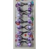 Eden Hair Accessories Purple and White Tie-Dye 18mm Ponytail Holder,