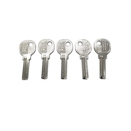 Qrity Blank Keys - 5 Units Door Handle Lever (ASIN # B075XFSB6X), Silver