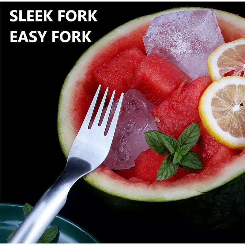 Unbranded Watermelon Slicer Cutter,2-in-1 Fork Stainless Steel Fruit Cutting Artifact