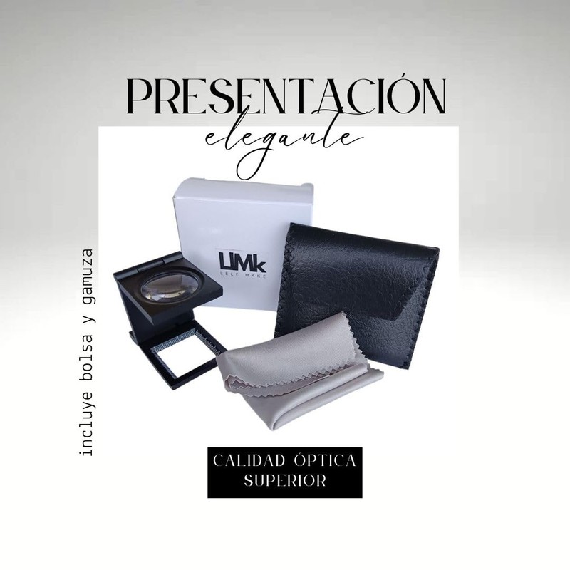 LELE MAKE® Professional Pocket Magnifier 10x + Gift Bag +