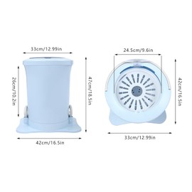 Dehydrator, Manual Dehydrator, Manual Clothes Dehydrator, Hand Crank Machine Dehydrator, Portable Manual Washing Machine Dehydrator for Camping Dorms (Blue)