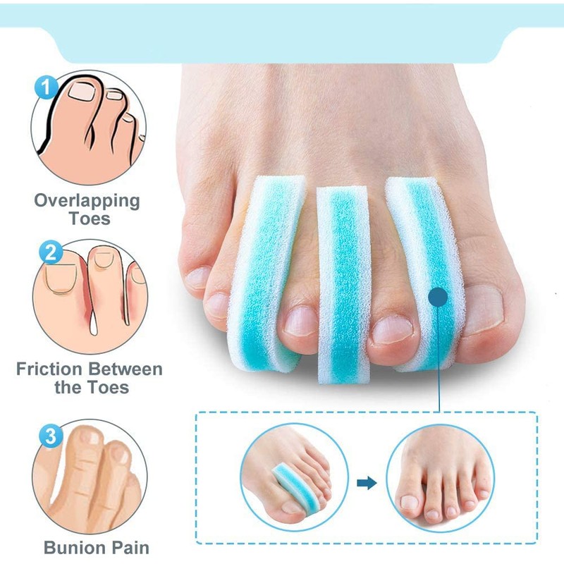 Foam Toe Separators for Overlapping Toes - 3 Layer Foam