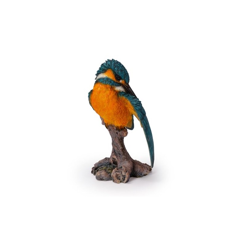 Uvia H22217 Kingfisher Down Wings on Stump Doll Figurine 6.3