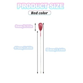 Ruidee 200Pieces Colorful Pearl Head Pins Corsage Pins Sewing Pins Straight Pins Wedding Bouquet Pins for DIY Decoration, Craft and Sewing Project 55mm/2.17in（Red/SD）