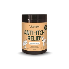 Upraw Anti-Itch Relief for dogs - 160g natural soothing supplement supports healthy skin and coat itching and scratching support powder