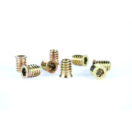 H-BOLT Type D Wood Insert Nuts - M6 & M8 Available - Premium Metal Threaded Inserts for Woodworking | Durable, Easy to Install, Ideal for Furniture and Cabinet Assembly (10, M8 13mm)