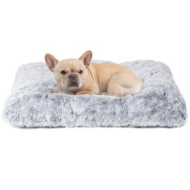 EHEYCIGA EHEYCIGA Fluffy Dog Crate Bed for Medium Dogs, Plush Faux Fur Dog Crate Pad, Calming Anti Anxiety Medium Dog Bed for Crate, Washable Soft Warm Dog Crate Mat with Non-Slip Bottom