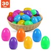 Biubumtu 30Pcs Fillable Easter Eggs, 2.36'' Plastic Bright Easter Eggs