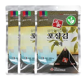 KOREAC KOREAC_Myungga [50 * 3 Total 150 sheet] Seaweed Wrappers for Triangular Onigiri Rice Ball