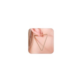 Triangle Earrings for Women Gold Geometric Earrings Minimalist Square Earrings (B)