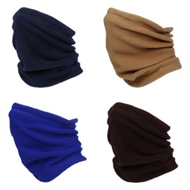 SMEHCF 4 Multipurpose Neck Gaiter Neck Warmer Scarf Face Half Mask for Women Men Skiing Fishing Hiking Cycling Motorcycle Breathable Washable Wind-poof Khaki Royal Blue Coffee Navy Blue