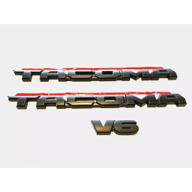 Toyota 3 PCS 2016-2023 Tacoma BLACKOUT EMBLEM OVERLAY KIT V6 TRD OFF ROAD