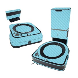 MIGHTY SKINS Carbon Fiber Skin Compatible with iRobot Roomba s9+ Vacuum & Braava Jet m6 Bundle - Solid Baby Blue | Protective, Durable Textured Carbon Fiber Finish | Easy to Apply | Made in The USA