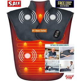 Snailax large Heating Pad for Neck, Back, Shoulders 21"x26"  Vibration Massager