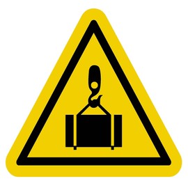 I Make Decals™ - Caution Safety Label Crane Load Lift Decal Sticker Placard 5.2" W X 5" H