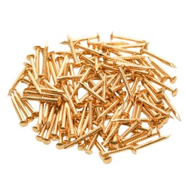 Pocoxll 100 Pcs Tiny Brass Nails, Decorative Wooden Nails for DIY Craft Projects（1.2x12mm）