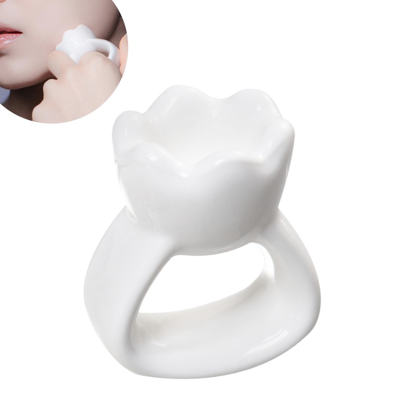HAUA Ring Gua Sha, Korean Facial Tools, Premium Natural Ceramic,