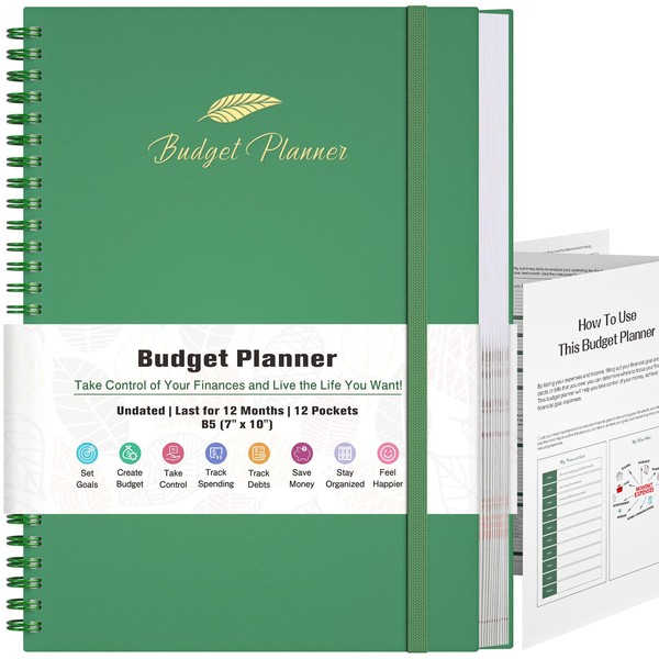 Budget Planner, Budget Book with Expense Tracker, Financial Planner with