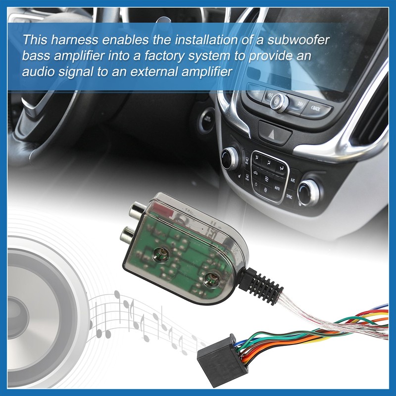 A ABSOPRO Car Add an Amp Amplifier Adapter Interface to