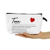 YULUENZE Inspirational Presents Team Definition Makeup Bag Positive Quote Toiletry