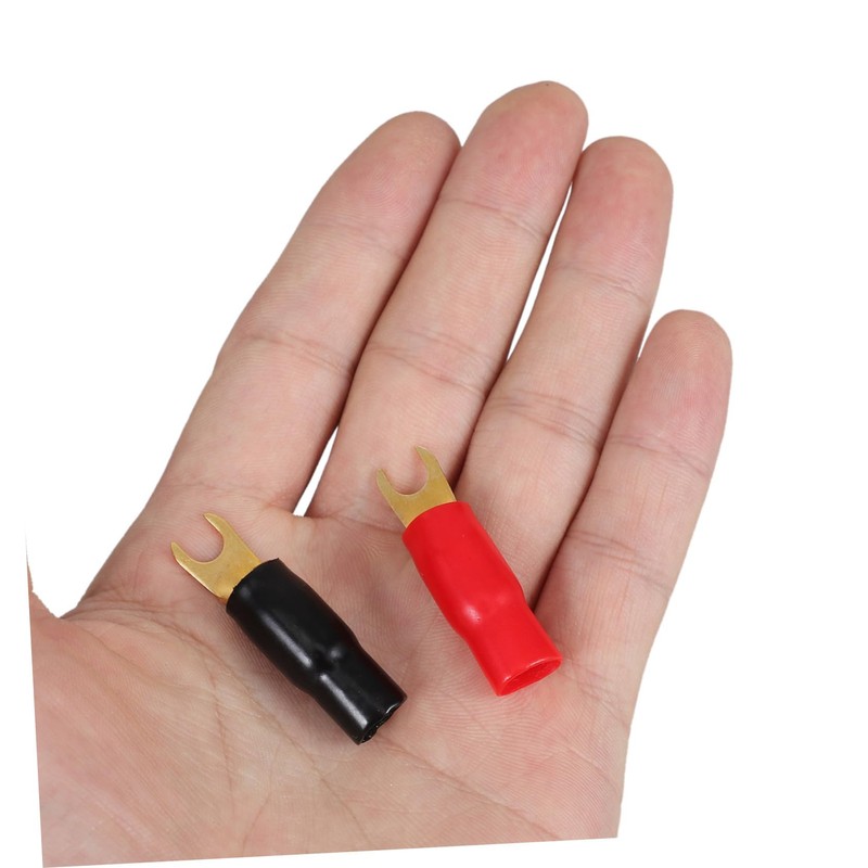 VILLFUL 3pairs Speaker Wire Crimp Connectors Plated Fork Terminals for