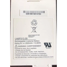 Getac Technology Corp. U46P313.00 Rechargeable Li-Polymer Battery 4V 2520mAh. LOT of 5 with connectors