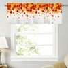 AWJTNCQ Fall Autumn Maple Leaves Kitchen Curtains Valance for Windows