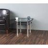 AVF T22-A Black Glass & Chrome Side Table/Lamp Table/End Table