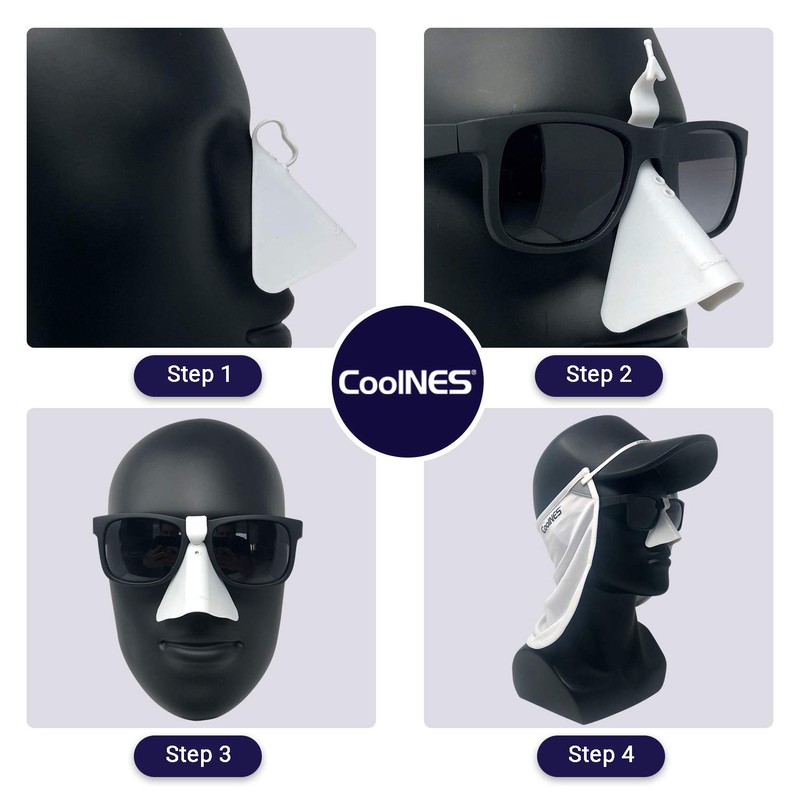 CoolNES - Paquete de 4 protectores de nariz UV para