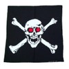 Black Pirate Skull Cross Bones Head Scarf Fancy Bandana Wrap