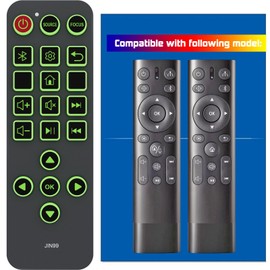 Replacement Remote Control for ViewSonic Projector M1+ Gen 2, M1 Pro, M1+, (M1+_G2), M1S, M2E, M10, M10E, M1X, M1XB, M1XE, M1XG, M2, M2e, M2W, with Backlit,with Oversized Buttons