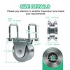 Heavy Duty 4" V-Groove Slide Gate Wheel Kit,3000lbs Capacity, Dual