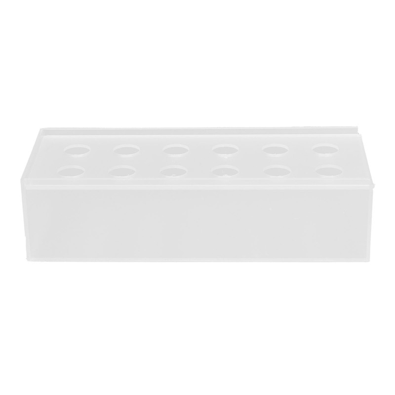 12 Holes Rectangular Flowers Vase With LED Light Clear Acrylic