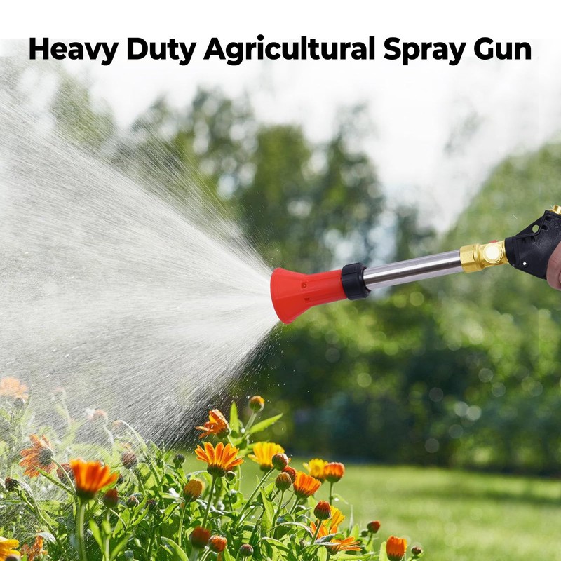 Heavy Duty Adjustable Spray Gun, 3/8"Brass Hose Barb, Agricultural Spray