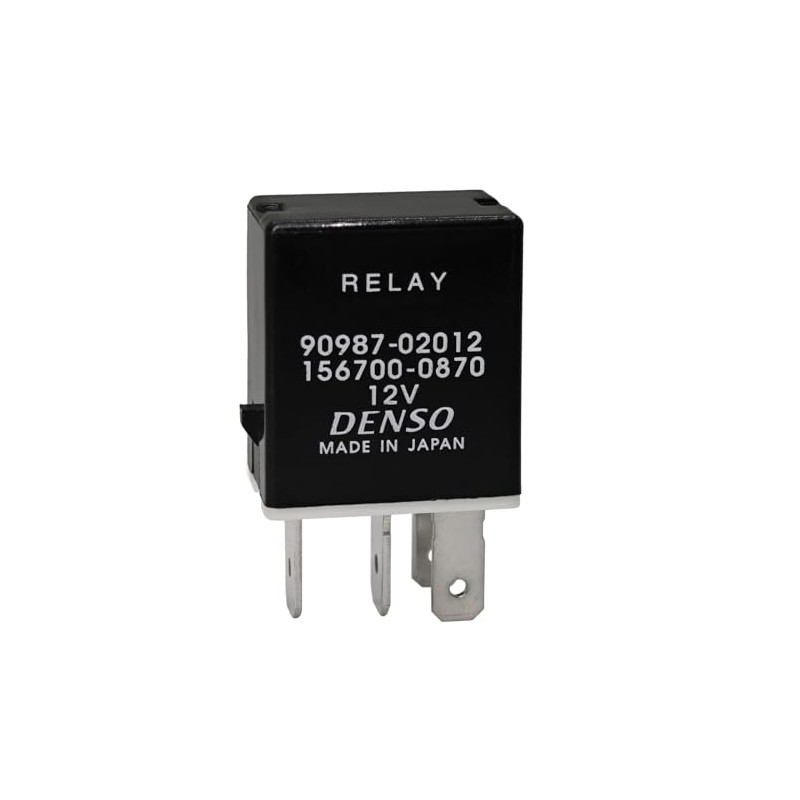 Relay 90987-02012 156700-0870 (Pack of 2), 12VDC 4-Pin Plug-in Automotive