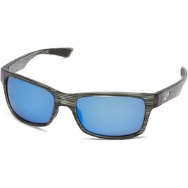 Guideline Eyegear Skiff Fishing, Boating, Water Sports Sunglasses - Grey Drift Frame/Blue Mirror Polarized Lens