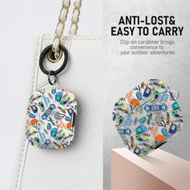 Gedicht for Airpods 3rd Generation Case, Cute Cool Hat Skateboard Pattern TPU Soft Cases for Airpods 3rd Case Cover, Shockproof for Airpods 3 Case Men Women with Cleaner Kit & Keychain