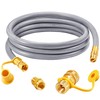 GasSaf 8 FT 1/2" ID Natural Gas Hose with Quick