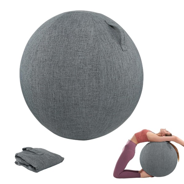 CISSIYOG Chair Covers for Sitting Ball, 65 cm Diameter, Protective Cover for Gymnastics Ball, Yoga Ball Cover, Balance Ball Cover, Anti-Scratch, Foldable Seat Balls, Fabric Cover (No Gymnastics Ball)