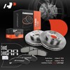 A-Premium 11.26 in (286mm) Front Vented Disc Brake Rotors +